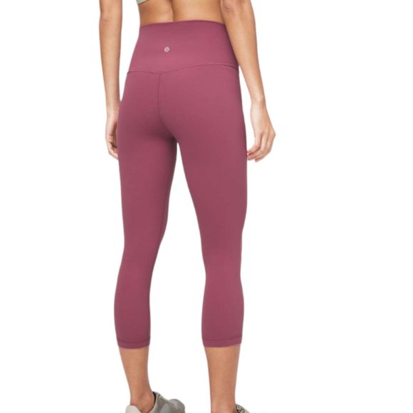 lululemon athletica Pants - Lululemon Align Crop *21" High Rise Pull On Leggings Plumful Pink 2